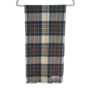 James Dalgliesh Pure New Wool Scarf Plaid Preppy Casual Outdoor Made in Britain